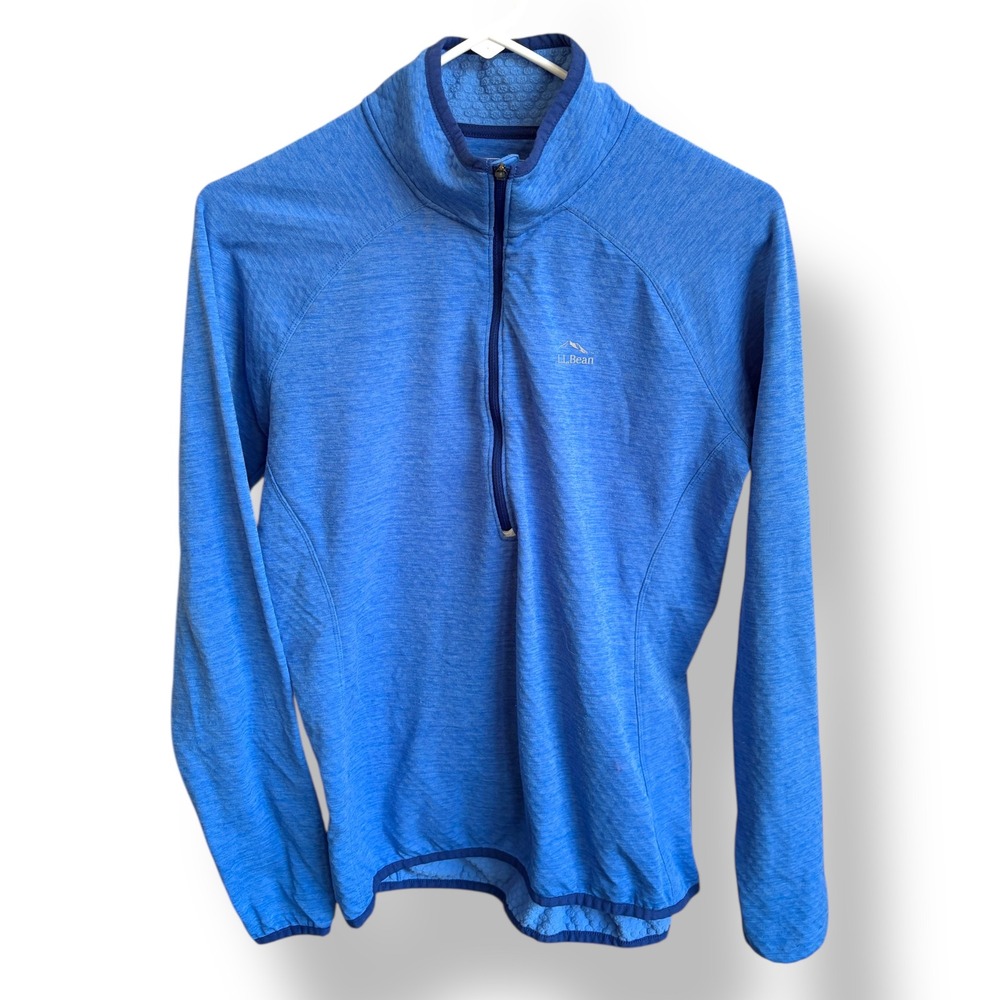 L.L. Bean Blue Quarter Zip Pullover Active Sweatshirt Women's S